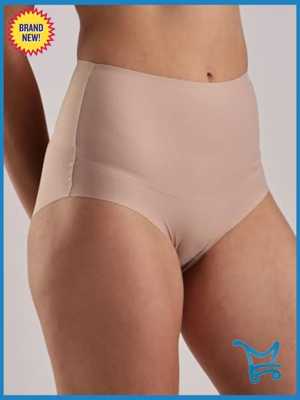 High-Waist Seamless Control Brief Panty Shapewear Light Compression